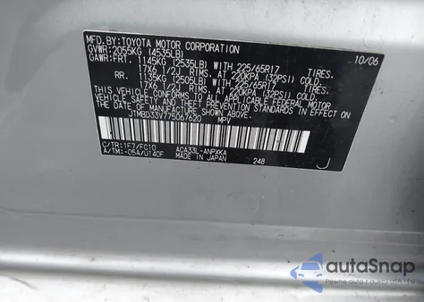 2007 Toyota Rav4 z USA, uszkodzony, nr VIN JTMBD33V775067620